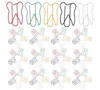 AMUSLESUR Fermagli per Documenti Colorati a Dente, 100 Pezzi in PET e Ferro, per Scuola e Gestione Documenti, Organizzazione Efficiente e Categorizzazione Visiva