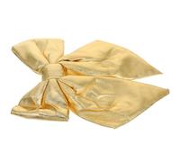 AMUSLESUR Fiocco Natalizio Dorato in Stoffa 26X19 CM Decorazione Riutilizzabile per Puntale e Ghirlande Albero di Natale Adatto per Decorazioni Festive Interne e Scenari Commerciali