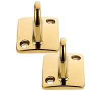 AMUSLESUR Gancio a Parete in Metallo Zincato per Corda di Controllo della Folla, Set 2 Pezzi 50X40Mm, per Uso Interno e Esterno in Ambienti Commerciali