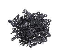 AMUSLESUR Kit 100 Pezzi Attaccaglie per Quadri in Metallo Nero Piccoli Chiodi, Ganci Resistenti per Appendere Cornici in Legno senza Danneggiare la Parete, per Orologi da Parete e Quadri