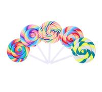 AMUSLESUR Lecca-Lecca in Argilla Polimerica 5 Pezzi a Colori Vari, Accessori per Photobooth e Decorazioni di Carnevale, Oggetti di Scena per Cosplay, Compleanni e Feste