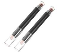 AMUSLESUR Matita Ombretto Occhi 2pezzi Doppia Punta in Abs Nero per Donne, Pennello per Trucco Occhi per Occasioni di Makeup