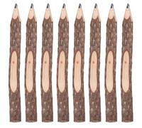 AMUSLESUR Matite di Corteccia D'albero in Legno 8 Pezzi e Ragazzi, Matite Rustiche Naturali per Aule All'aperto e Soggiorno