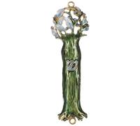 AMUSLESUR Mezuzah Protegge e Santifica la Casa Verde in Lega di Zinco Design Vintage e Aspetto per Decorazione Domestica e Tavolo