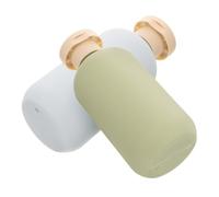 AMUSLESUR Mini Shampoo da Viaggio 2 Pezzi Bottigliette Ricaricabili Shampoo 300ml in Pe Tappo Flip Contenitori da Viaggio Antiperdita e Balsamo