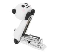 AMUSLESUR Mini Spillatrice Carina a Forma di Panda, Cucitrice Portatile Leggera in Plastica, per Studenti e Ufficio, Accessori da Scrivania Kawaii per Scuola e Casa, Pinza Fino a 20 Fogli