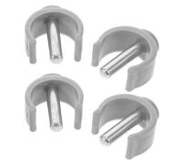 AMUSLESUR Morsetti a C per Bastoni da Passeggio Fibbia di Chiusura, 4 Pezzi in Plastica Resistente Grigia, Adatti a Persone Anziane e Disabili, per Uso Ausili di Camminata e Supporto Wc