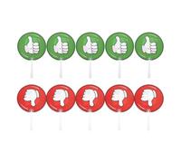 AMUSLESUR Palette di Risposta la Classe 10 Pezzi Bifacciali Vero/falso in Plastica, Pagaie Interattive per Insegnanti e Studenti, Ausilio Didattico per Coinvolgimento e Attività in