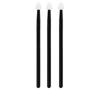 AMUSLESUR Pennelli per Ombretto Occhi Facile da Usare Set 3 in Silicone e Alluminio Portatile, per Viaggi e Trucco Professionale Donne