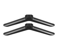 AMUSLESUR Piede Tv in Plastica Nero Facile Installazione, Design Moderno e Set da 2 Pezzi per Supporto Tv in Soggiorno o Camera da Letto
