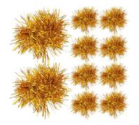 AMUSLESUR Pom Pom da Cheerleader Decorativi Oro in Plastico 12 Pezzi Leggeri Lucentezza per Feste e Manifestazioni Sportive