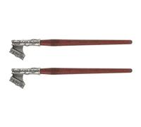 AMUSLESUR Portapenne per Penna a Immersione Obliquo 2 Pezzi in Metallo Argento per Calligrafia, Disegno e Fumetti, Impugnatura Leggera e Stabile, Accessorio Portatile per Artisti e Studenti