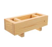AMUSLESUR Pressa per Sushi in Legno Bianco, Stampo Fai da Te per Rotolo di Riso, Strumento per Preparazione Sushi Casalinga e Ristoranti, Utensile per Cucina Giapponese e Coreana