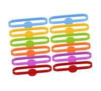 AMUSLESUR Segnabicchieri a Forma di Riutilizzabili 12 in Silicone Non Facile da Invecchiare, per Riconoscere i Bicchieri gli Eventi Colore Casuale per Feste e Bar
