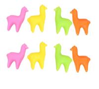 AMUSLESUR Segnabicchieri da Vino in Plastica a Forma di Alpaca 8 Pezzi per Locali Notturni e Feste, Identificatore Unico per Bicchieri e Calici Colore Casuale