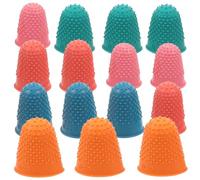 AMUSLESUR Set 15 Pezzi Copridito in Gomma Flessibile per Protezione Punta Dita Riutilizzabile, per Contare Soldi, Scrivere e Attività Manuali Varie