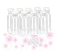 AMUSLESUR Set 15 Pezzi Flaconi Vuoti 50ml in Plastica Riutilizzabili Mini Imbuto per Viaggio e Uso Domestico Flaconi per Lozione e Shampoo