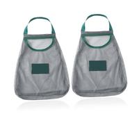 AMUSLESUR Set 2 Sacchetti Rete per Verdura Traspiranti e Resistenti in Poliestere da Appendere per Uso Domestico, per Conservare Verdure e Cipolle