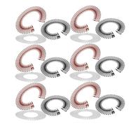 AMUSLESUR Set 30 Pezzi Pettine Elastico Circolare in Plastica per Donna e Ragazza, Pettine Portatile per Catturare i Chioma Sfuggenti, per Sport e Attività All'aperto