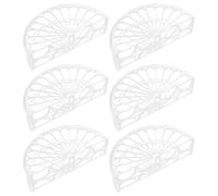 AMUSLESUR Set 6 Pezzi Porta Tovaglioli di Carta Trasparenti Semicircolari in Plastica Resistente, Vassoio Porta Tovaglioli da Cucina e Bar Base Stabile per Tavolo e Ristorante