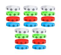 AMUSLESUR Set da 20 Braccialetti in Silicone Ispirati al Calcio per Squadre, Resistenti al Sudore e Vestibilità Confortevole, per Eventi Sportivi e Giochi