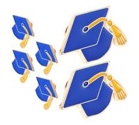 AMUSLESUR Spilla di Laurea 6 Pezzi in Lega Cappello da Dottorato, Distintivi per Massimo dei Voti, Decorazioni per Eventi di Laurea e Regalo per Maturandi