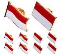 AMUSLESUR Spille da Bavero in Lega Bandiera Indonesia 6 Pezzi, Facile da Indossare e Abbinare, Stile Elegante per Eventi Formali e Occasioni di Svago