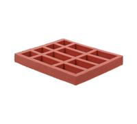 AMUSLESUR Stampo Mattoni in Silicone con Design Miniatura, 12 Pezzi Forme Autentiche per Cemento e Argilla, Utile per Modellismo e Usare su Tavolo da Sabbia