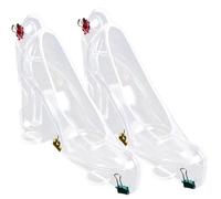 AMUSLESUR Stampo per Dolci a Forma di Scarpa Tacchi Alto 2 Pezzi in Plastica Trasparente Multi-Griglia per Cioccolato, Caramelle e Dessert Fatti in Casa