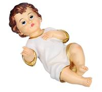 AMUSLESUR Statuetta in Resina di Gesù Bianco Finitura Artigianale Fine, Ornamento Religioso per Chiesa e Ufficio, Decorazione Sacra da Collezione