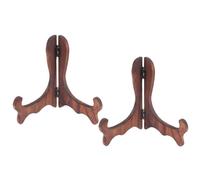 AMUSLESUR Supporti per Piatti in Legno da 2 Pezzi per Esposizione in Showroom e Matrimoni, Cavalletti da Tavolo per Vetrine e Uffici