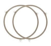 AMUSLESUR Supporto per Piatto in Vetro Microonde 3 Rotelle in Plastica Tecnica, Resistente Agli Urti e Portata Elevata, 2 Pezzi per Forno a Microonde Riscaldamento Alimenti Colore Casuale
