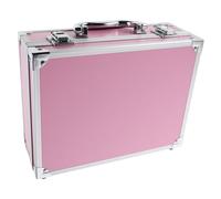 AMUSLESUR Valigetta Portautensili in Alluminio Multifunzionale, Custodia Portatile per Trucco e Strumenti Medici, Organizer Spazioso Maniglia, per Viaggi e Uso Quotidiano, Colore Rosa