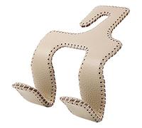 AMVOYOA Gancio per borsa per auto, 2 in 1, per poggiatesta del sedile dell'auto, resistente, organizer in pelle per appendere borse della spesa, confezione da 1, beige
