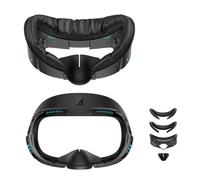 AMVR Face Cover Pad Interfaccia facciale compatibile con gli accessori Q3, con morbido cuscino facciale in PU di ricambio e cotone traspirante Ice Silk, circolazione dell'aria