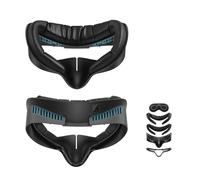 AMVR Facial Interface Face Pad Cover compatibile con Meta/Oculus Quest 3S gli accessori, cuscino facciale in PU e cotone traspirante Ice Silk Face Pad (Wider version fit elite/stock head strap)