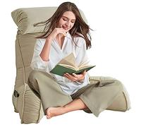 AMWTH Cuscino da Lettura,Cuscino Schienale con Braccioli,con Cuscino cervicale,Perfetto per l'uso Come Schienale Durante la Lettura,per Guardare la TV sul Pavimento del Letto o sul Divano