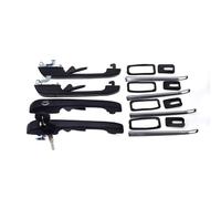 Amxaqjc Per Per Caddy I Per Derby Per Golf Per Jetta II Mk1 Mk2 Per Passat Per Scirocco Per Santana Per Polo Maniglia Esterna Nera Porta Esterna Maniglia Portiera Auto(4 Pcs Front Rear Kit)