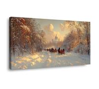 AMXBZC Quadri Moderno Piante Pittura retrò della scena della foresta Soggiorno Decorazioni,Camera da Letto Bagno,Cucina Ufficio,Sala da Pranzo Bar Quadri(Dorato)-30x60cm Incorniciato