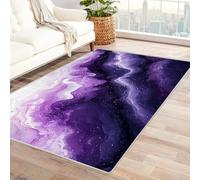 AMXBZC Tappeto Soggiorno Sala Da Pranzo Pelo Corto Motivo Modello astratto inchiostro Graffiti Astratto Bohémien Design,Camera Per Bambini Decorazione Antiscivolo Tappeti(Viola 57)-120x150cm