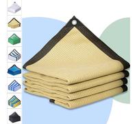 AMXFS Rete ombreggiante per esterni, con occhielli, con effetto ombreggiante al 90%, in HDPE, rete di protezione dai raggi UV, protezione dal vento, traspirante, per balcone e giardino
