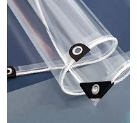 AMXFS Telone Trasparente con Occhielli, Impermeabile in PVC, Parapioggia per Campeggio, Tettoia