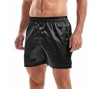 Amy Coulee Pantaloncini da notte in raso, da uomo, boxer, viola., L