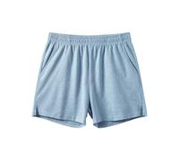 Amy Coulee, pantaloncini da uomo corti in cotone, 4" - Leggeri pantaloncini da notte, pantaloni da pigiama corti con tasche, Celeste., L