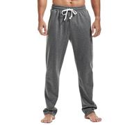 Amy Coulee Pantaloni da jogging da uomo, in cotone, per corsa, palestra, casual, gamba dritta, Grigio scuro, M