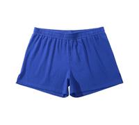 Amy Coulee Pantaloni da notte corti da uomo in cotone 3", pantaloncini da notte leggeri da uomo, con spacchi laterali, Blu, XXL