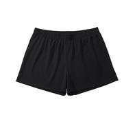 Amy Coulee Pantaloni da notte corti da uomo in cotone 3", pantaloncini da notte leggeri da uomo, con spacchi laterali, Nero , L