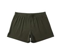 Amy Coulee Pantaloni da notte corti da uomo in cotone 3", pantaloncini da notte leggeri da uomo, con spacchi laterali, verde oliva, M