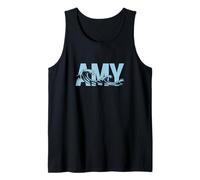 Amy Sea Waves - Nome Personalizzato Ocean Beach Art Canotta