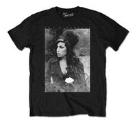 Amy Winehouse Flower Portrait Black L Maglietta